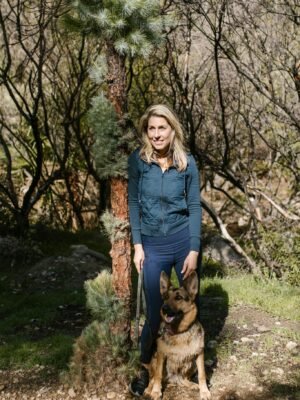 Woman with Her Pet Dog